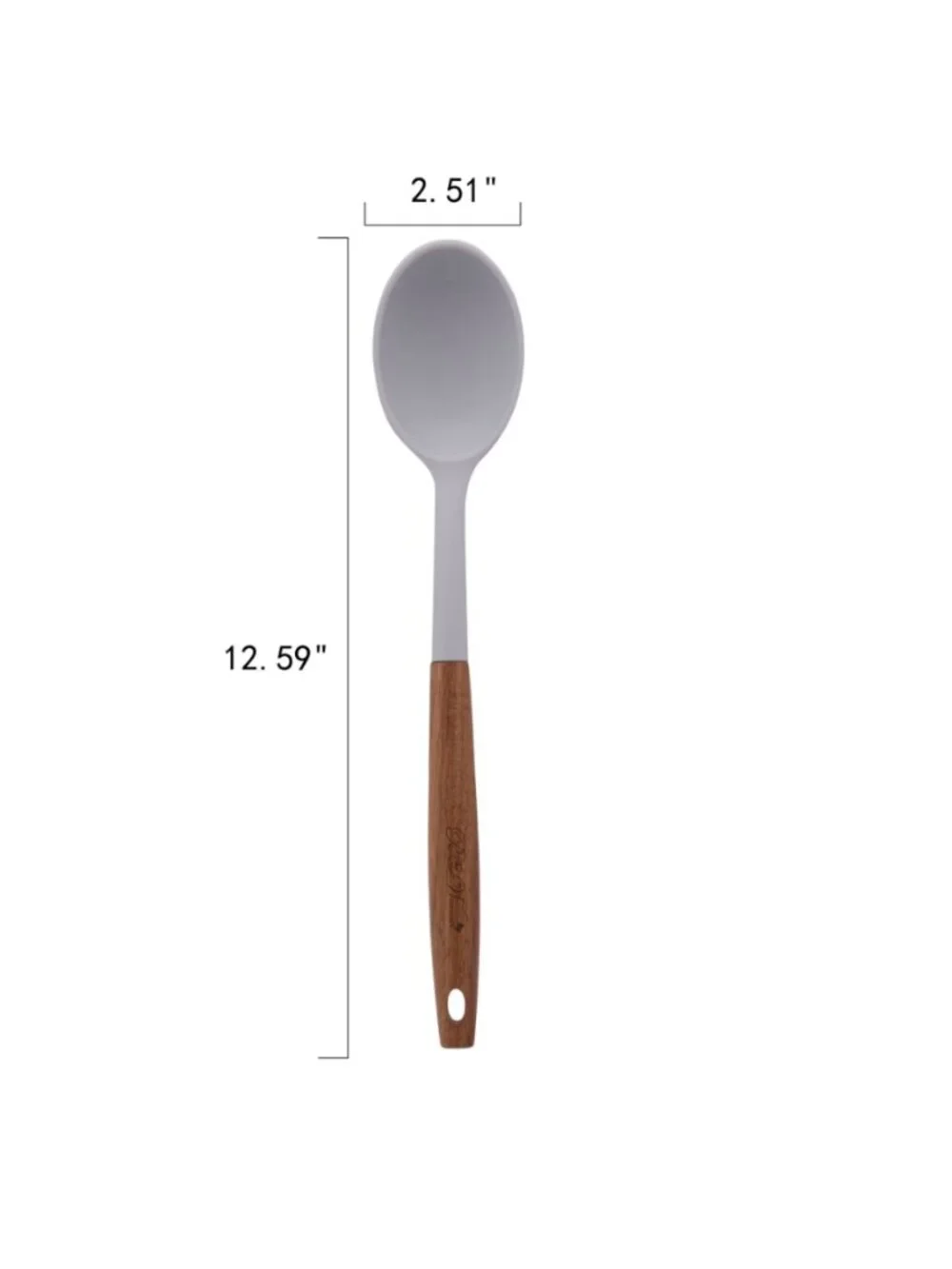 The Woman Pioneer Gray 10-Piece Silicone-Tipped Wood Handles Cooking Utensil